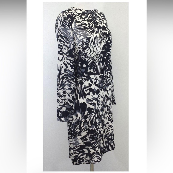 NWT Adam By Adam Lippes Women’s Black & White LS Printed Sheath Mini Dress  0 - Picture 16 of 16